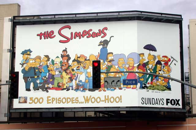 Image result for simpsons billboard on fox